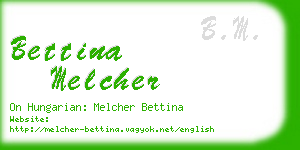 bettina melcher business card